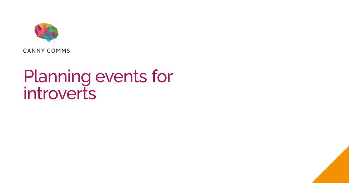 Planning events for introverts Canny Comms